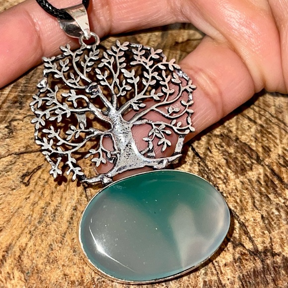 The Tree of Life Botswana Agate Pendant 2 7/8” - Picture 6 of 15